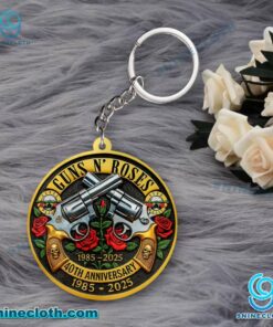 Guns N' Roses 40th Anniversary 1985-2025 Acrylic Keychain TLhkznK