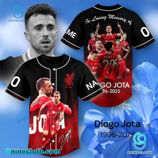 In Loving Diogo Jota 1996-2025 Liverpool Personalized Baseball Jersey 7QiweZ8