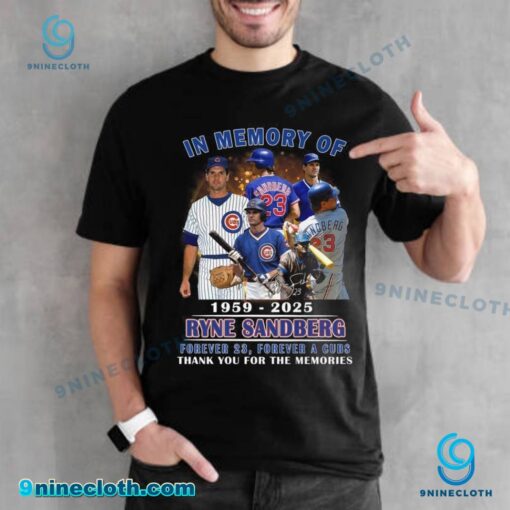 In Memory Of Ryne Sandberg 1959-2025 Forever 23 Forever A Cubs T-shirt xfcUswE