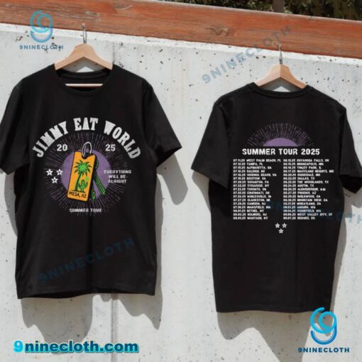 Jimmy Eat World Everything Will Be Alright Summer Tour 2025 Unisex T-shirt ReH8MDf
