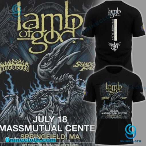 Lamb Of God Tour Massmutual Center In Springfield MA On July 18 2025 Unisex T-shirt 0POK536
