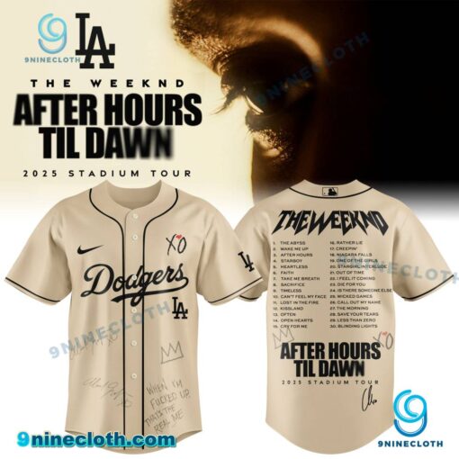 Los Angeles Dodgers X The Weeknd After Hours Til Dawn 2025 Stadium Tour Baseball Jersey SKVTQik