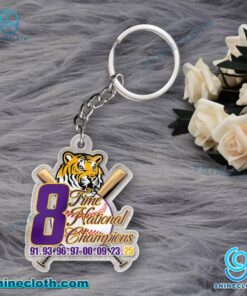 Lsu Tigers 8 Time National Champions 91.93.96.97.00.09.23.25 Acrylic Keychain Hir6nlW