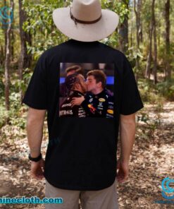 Max Verstappen And Lewis Hamilton Kiss Unisex T-shirt MdKyfBv
