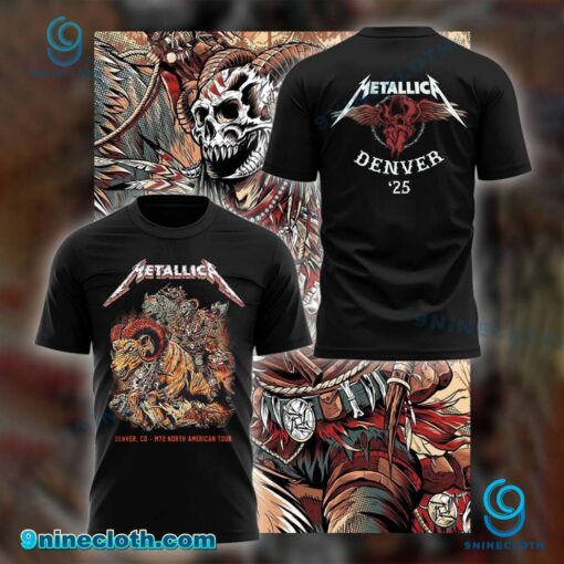 Metallica Denver, CO - M72 North American Tour 2025 Unisex T-shirt WcFxNsq