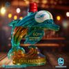 Miami Dolphins 60th Anniversary Custom Whiskey Bottle-b s6ztmrw