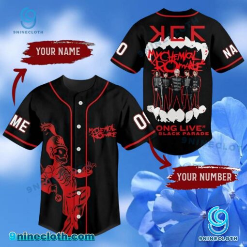 My Chemical Romance Long Live The Black Parade Personalized Baseball Jersey L5ZPpwm