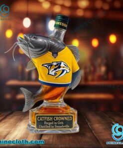 Nashville Predators Catfish Crowned Custom Whiskey Bottle BNjyUJT