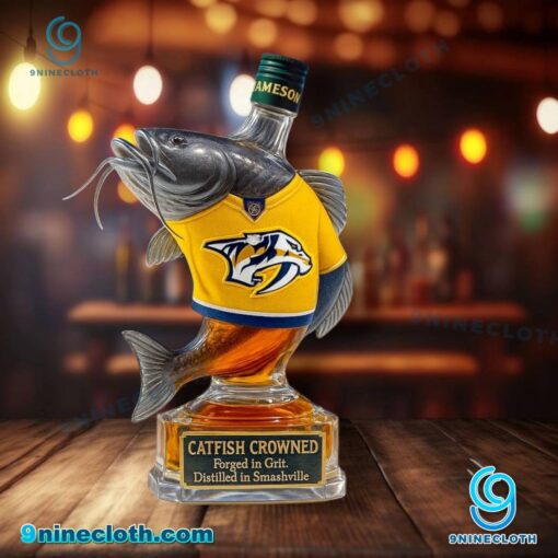 Nashville Predators Catfish Crowned Custom Whiskey Bottle BNjyUJT