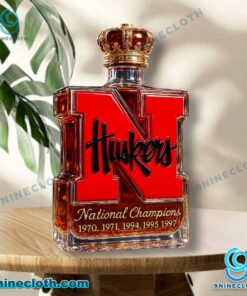 Nebraska Cornhuskers 5-time National Champions Custom Whiskey Bottle C2GmcnJ