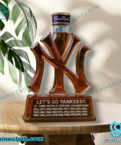 New York Yankees 27 Time World Series Champions Custom Whiskey Bottle XQY0fPS