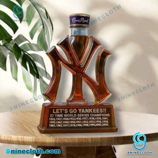 New York Yankees 27 Time World Series Champions Custom Whiskey Bottle XQY0fPS