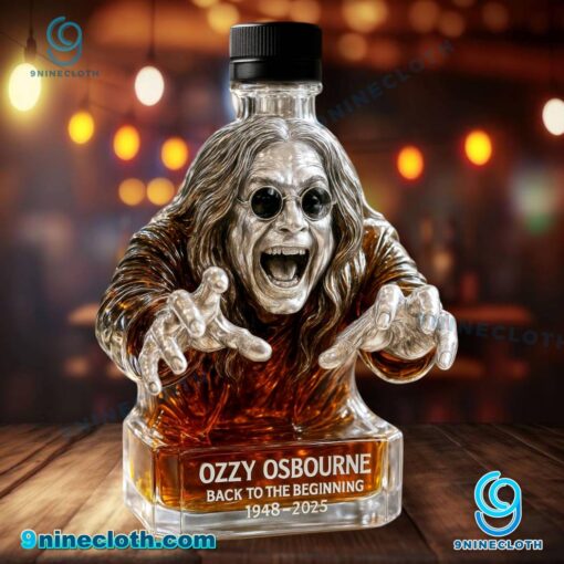 Ozzy Osbourne Back To The Beginning 1948-2025 Custom Whiskey Bottle XGTjB6S