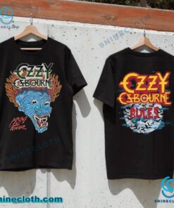 Ozzy Osbourne Blue Demon Tattoo 1984 Tour T-shirt CSzJ28U
