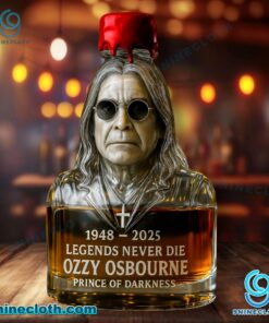 Ozzy Osbourne Legends Never Die 1948-2025 Custom Whiskey Bottle 5A2eyux