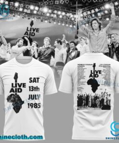 Queen Live Aid Sat 13th July 1985 T-shirt 9vSbmkr