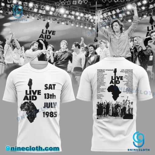 Queen Live Aid Sat 13th July 1985 T-shirt 9vSbmkr