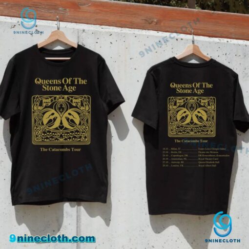 Queens Of The Stone Age The Catacombs Tour European & UK 2025 T-shirt yNRwJtX