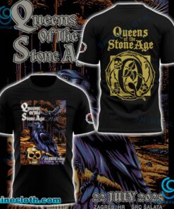 Queens Of The Stone Age The End Is Nero Tour Zagreb Croatia 2025 T-shirt fOuRq9G