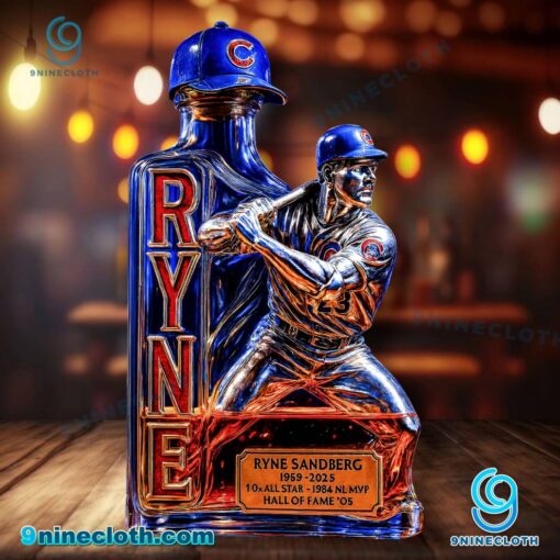 Ryne Sandberg 1959-2025 Custom Whiskey Bottle PE6oSxv