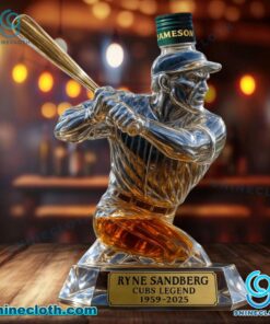 Ryne Sandberg Cubs Legend 1959-2025 Custom Whiskey Bottle PM1hecr