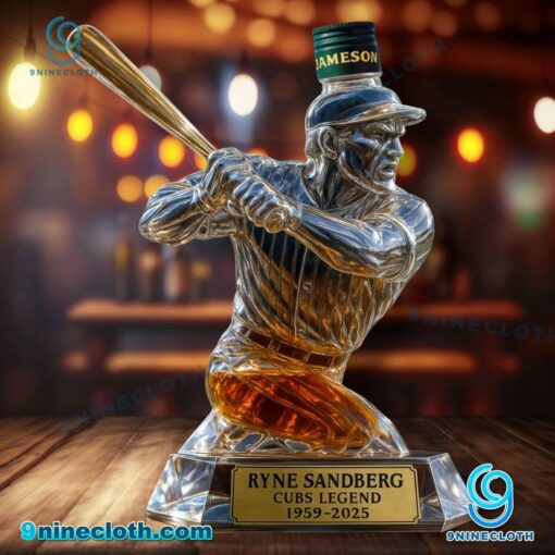 Ryne Sandberg Cubs Legend 1959-2025 Custom Whiskey Bottle PM1hecr
