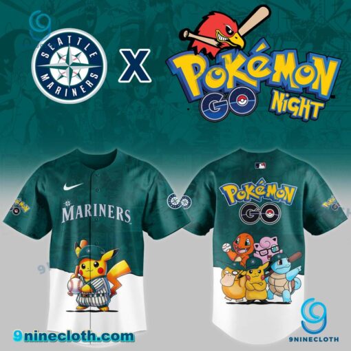 Seattle Mariners 2025 Pokémon Go Night Baseball Jersey KJpfFAl