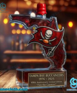 Tampa Bay Buccaneers 1976-2025 49th Anniversary Custom Whiskey Bottle KrsgR4O