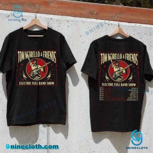 Tom Morello And Friends Electric Full Band Show Fall 2025 U.S. Tour Dates T-shirt aEeMvVc
