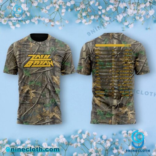 Zach Bryan Tour 2025 Dates Camo T-shirt, Hoodie jQge9tC