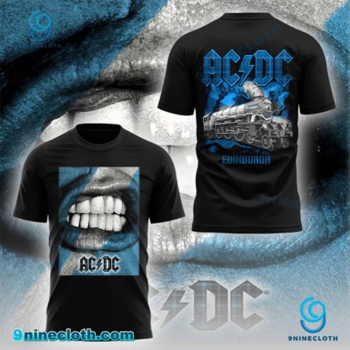 ACDC Edinburgh Pwr Up Tour Poster Print T-shirt BJIjEhU