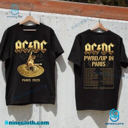 ACDC Pwr Up In Paris 1976-2025 T-shirt mb6kQph