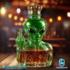 Alien Middle Finger Funny Custom Whiskey Bottle T4CNtof