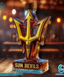Arizona State Sun Devils Forks Up Custom Whiskey Bottle p8AQ0c2