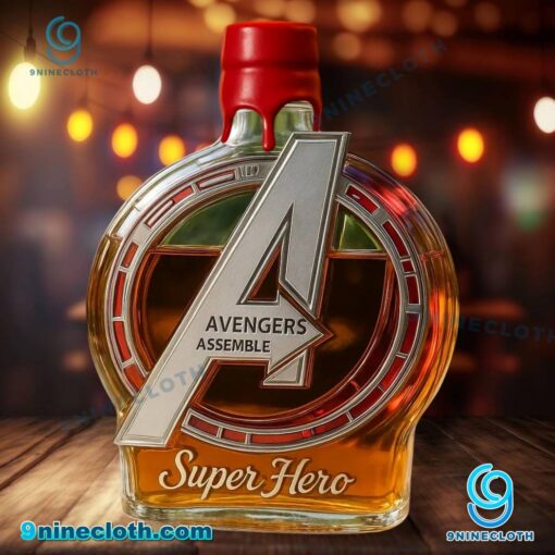Avengers Assemble Super Hero Custom Whiskey Bottle J807Emb