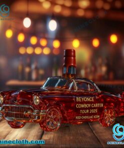 Beyonce Cowboy Carter Tour 2025 Red Cadillac Icon Custom Whiskey Bottle j3FqpsX