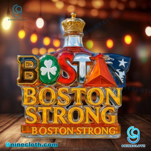 Boston Sports Teams Boston Strong Custom Whiskey Bottle hmGAFqz