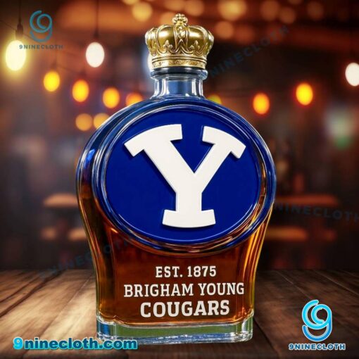 Brigham Young Cougars Custom Whiskey Bottle 9bVsHZY