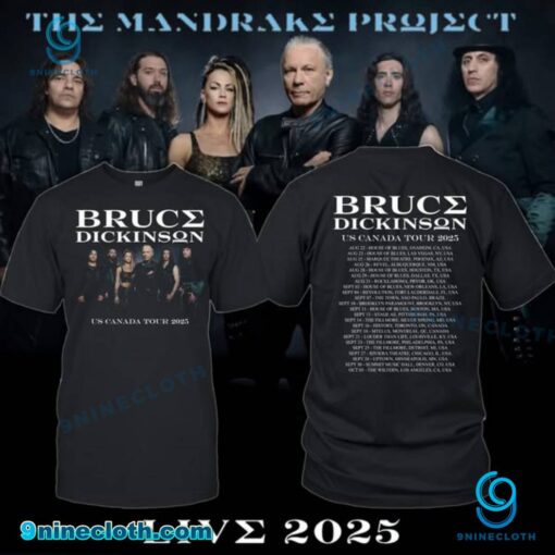 Bruce Dickinson US Canada Tour 2025 T-shirt XP8e4zk