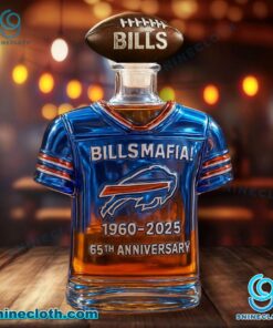 Buffalo Bills Mafia 65th Anniversary 1960-2025 Whiskey Bottle gVTqy3a