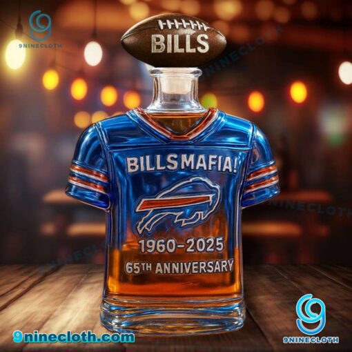 Buffalo Bills Mafia 65th Anniversary 1960-2025 Whiskey Bottle gVTqy3a