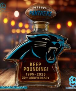 Carolina Panthers Keep Pounding 30th Anniversary 1995-2025 Whiskey Bottle mLqktoC