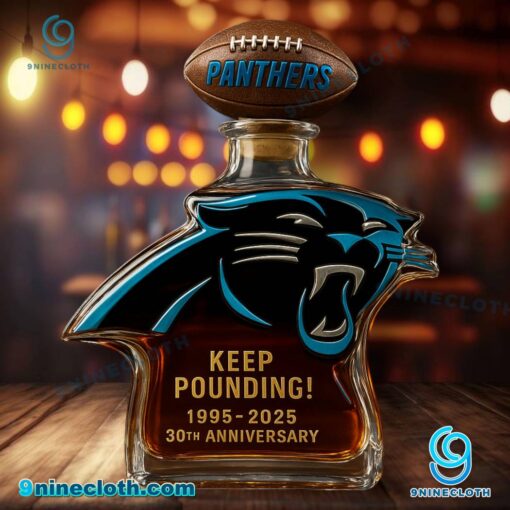 Carolina Panthers Keep Pounding 30th Anniversary 1995-2025 Whiskey Bottle mLqktoC