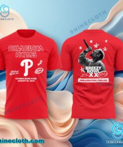 Chris Brown Breezy Bowl XX Philadelphia Phillies T-shirt XQRBoPd