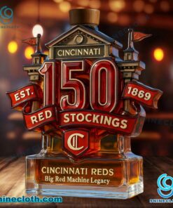 Cincinnati Reds 150th Anniversary Big Red Machine Legacy Whiskey Bottle moCMk28