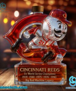 Cincinnati Reds 5x World Series Champions Custom Whiskey Bottle kA79xjL