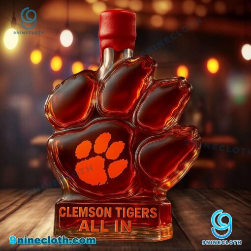 Clemson Tigers All In Custom Whiskey Bottle kWl3Df0