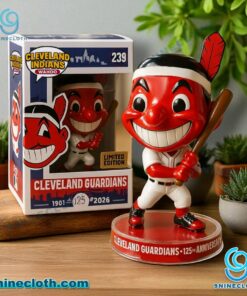 Cleveland Guardians Chief Wahoo 125th Anniversary 1901-2026 Collectible Figure D9IhF4u