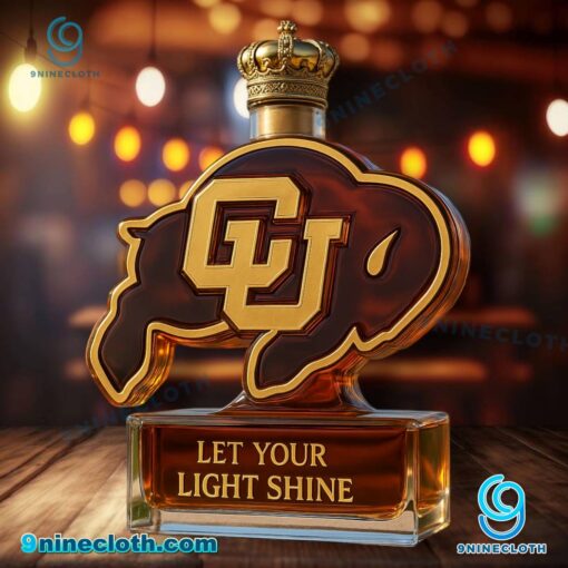 Colorado Buffaloes Let Your Light Shine Custom Whiskey Bottle Zyj5CMx