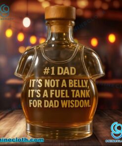 Dad It's Not A Belly It's Just Extra Storage For Dad Jokes Custom Whiskey Bottle yjenrRv